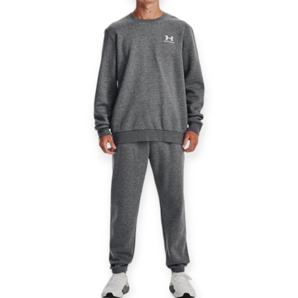 UNDER ARMOUR Men's Essential Fleece Crew Gray Sweatshirt🆕️✨️ size 3X - Picture 2 of 6